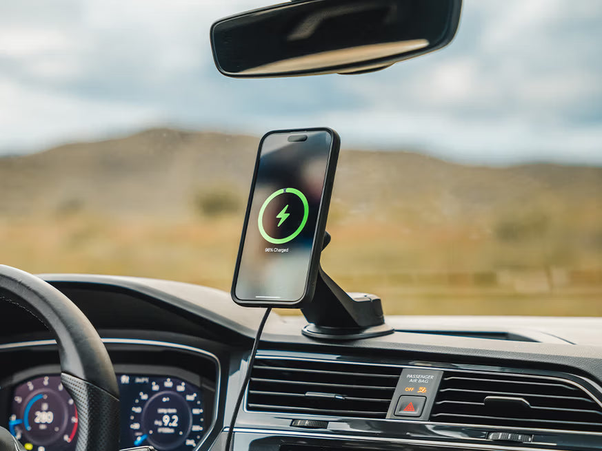 Quad Lock Windscreen Dash Suction Mount V6  - hier gemonteerd op auto ruit