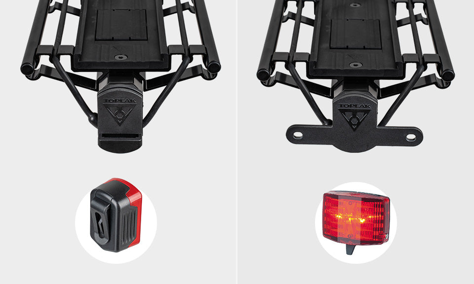 Topeak BeamRack II MTX V-Type Lampbevestigingen
Geschikt voor achterlichten met clipbevestiging of brede achterlichten