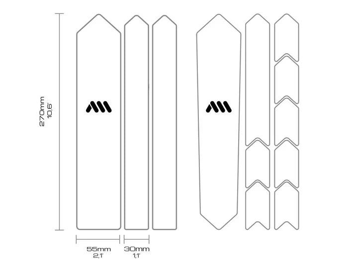 AMS Road & Gravel Frame Guard  maatvoering