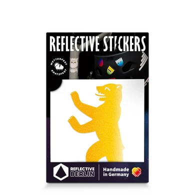 REFLECTIVE BERLIN stickers small - bear goud