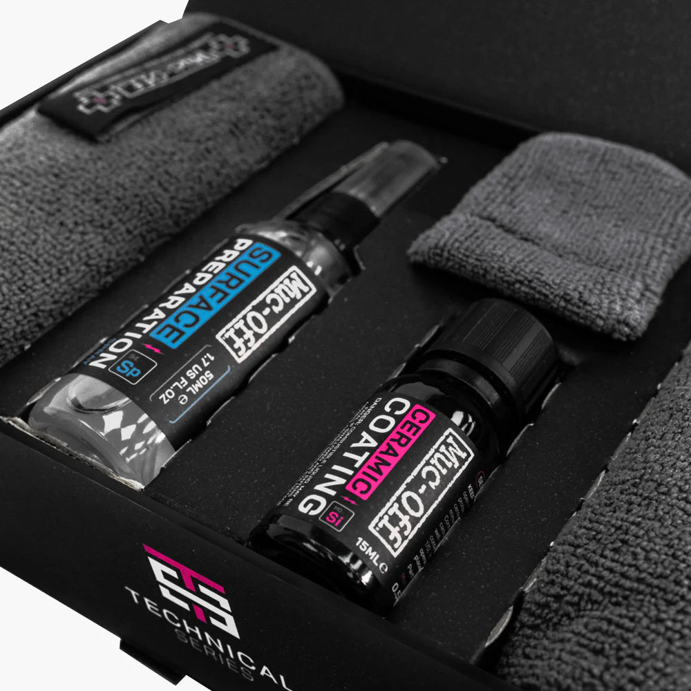 Muc-Off Ceramic Protection Kit – binnenzijde doos met inhoud
