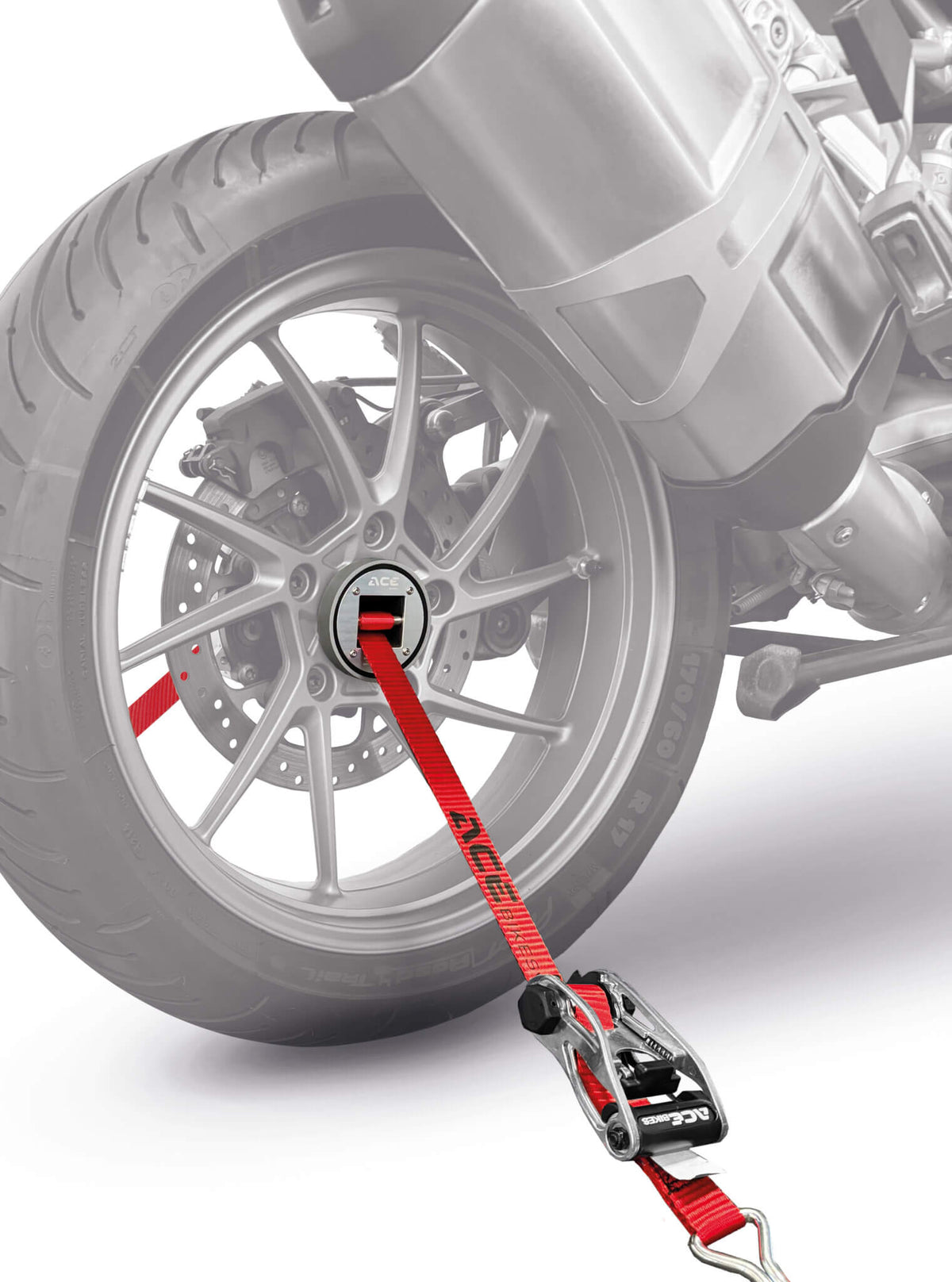  ACEBIKES CapStrap gemonteerd op motor