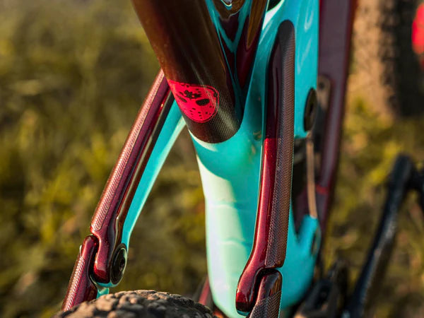 AMS Honeycomb Frame Guard Total geplakt op een vork