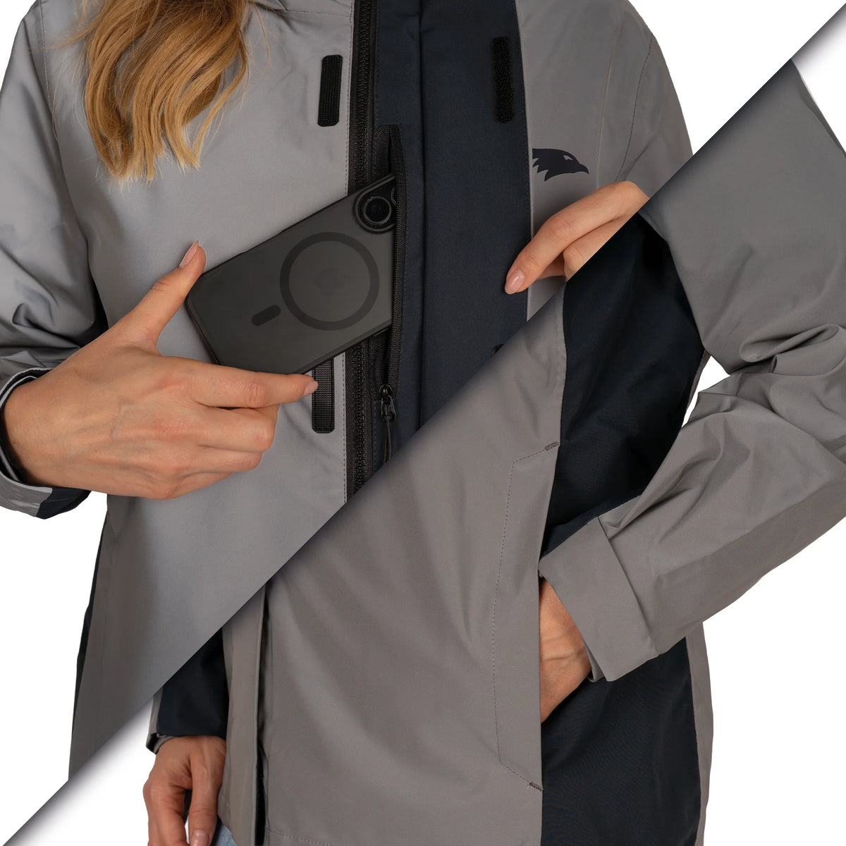 VALKENTAL 3IN1 SMART JACKET DAMES handige voorvakken