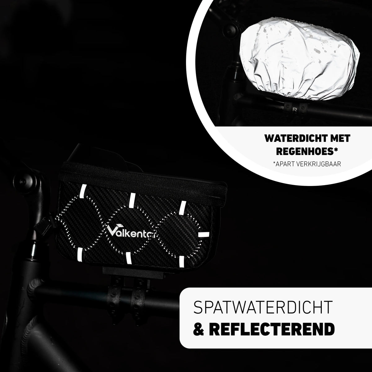 VALKENTAL FRAME BAG SMART reflecterende details en spatwaterdicht