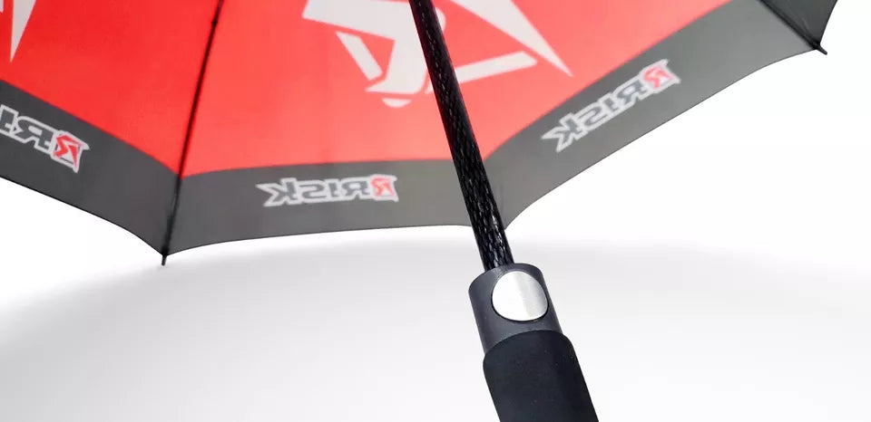 RISK RACING PARAPLU HANDVAT MET KNOP OM TE OPENEN