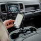 Quad Lock Cup Holder Mount - geplaatst met telefoon