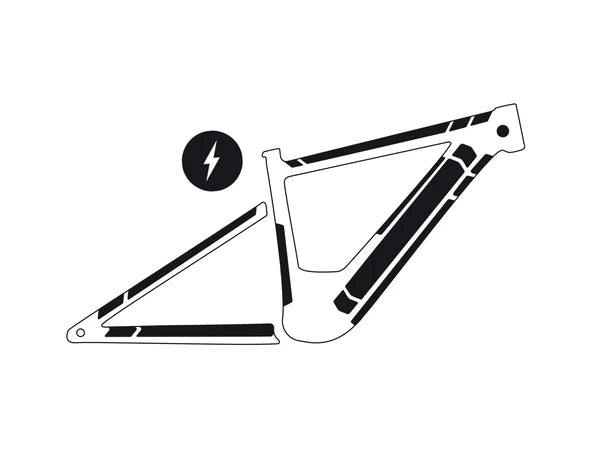 AMS Honeycomb Frame Guard E-Bike alle onderdelen op het frame
