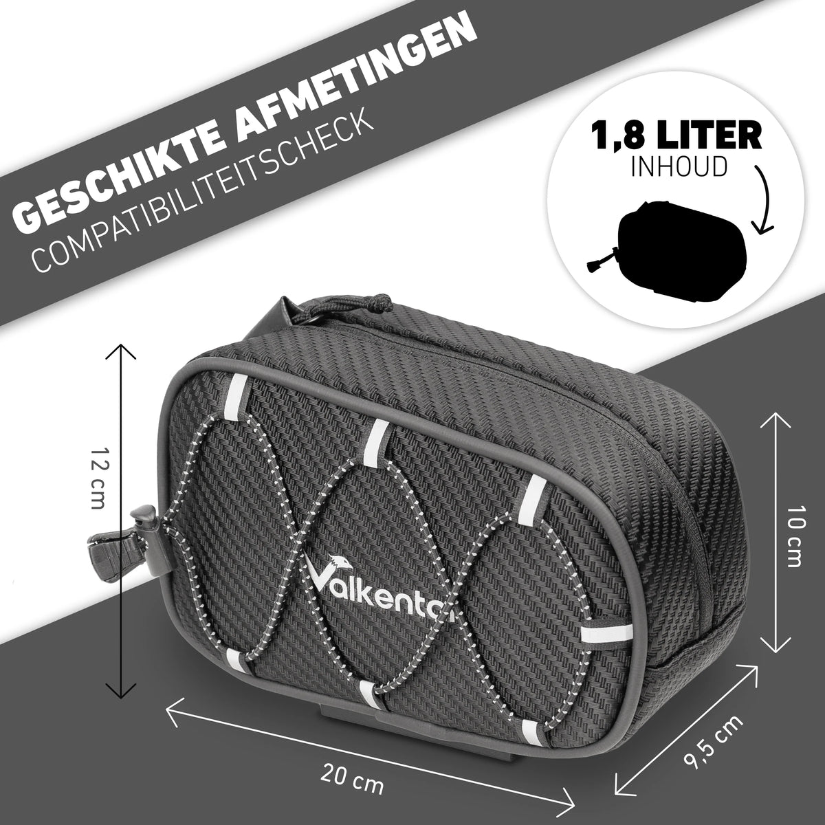 VALKENTAL FRAME BAG CORE formaat