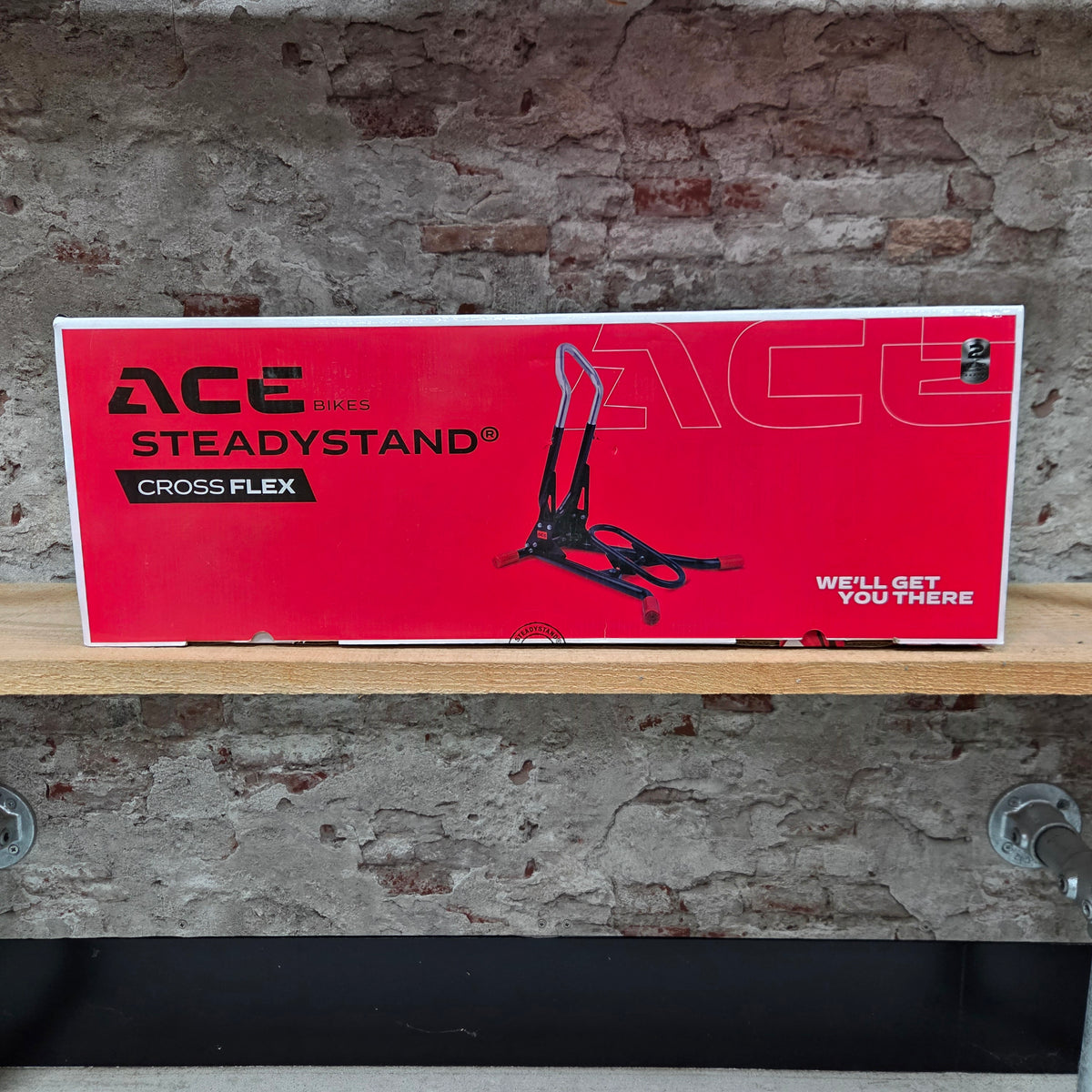 ACEBIKES SteadyStand Cross Flex - hier in de verpakking in de winkel