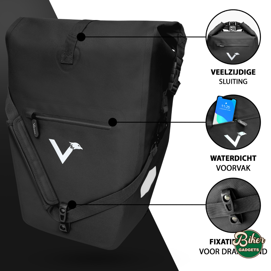 VALKENTAL Bike Bag Urban sluitingen