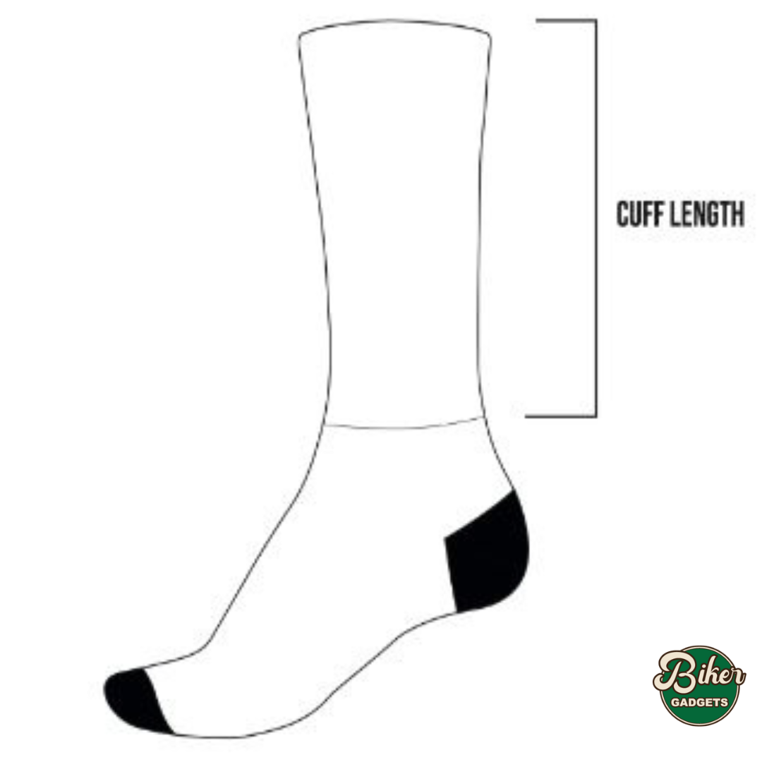 Muc-Off Technical Riders Socks Groen en Zwart – afmetingen