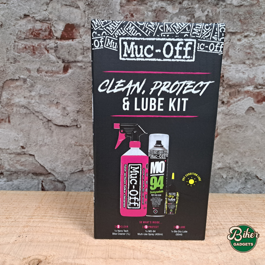 MUC-OFF clean,protect & lube kit dry - in de verpakking in de winkel