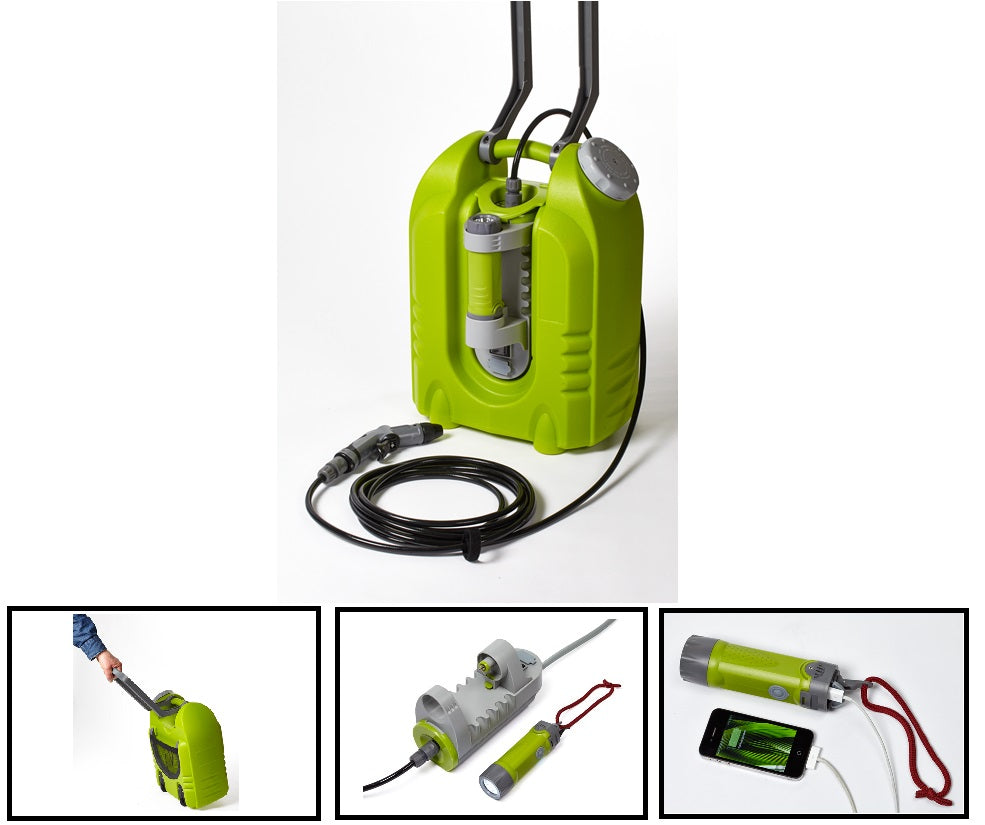 AQUA2GO PRO - detail accu en handvat