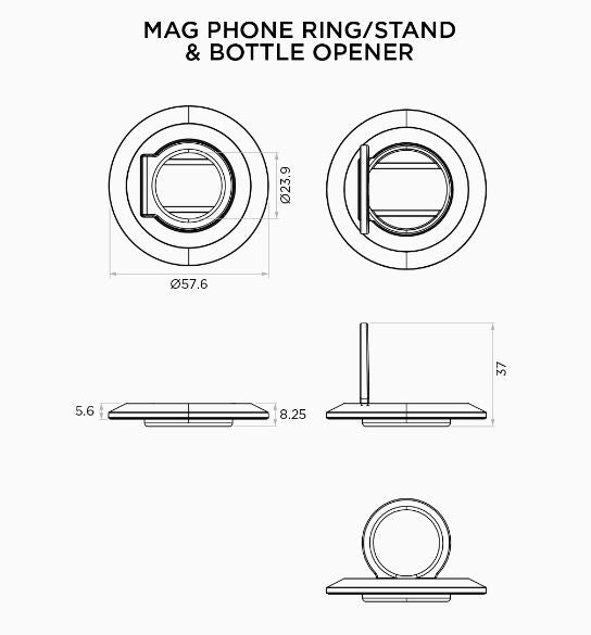 QUAD LOCK mag ring/stand - flesopener & grip