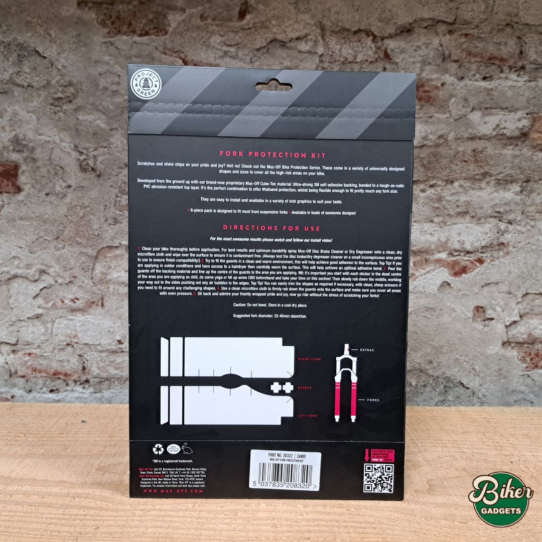  MUC-OFF Fork Protection Kit - achterzijde verpakking