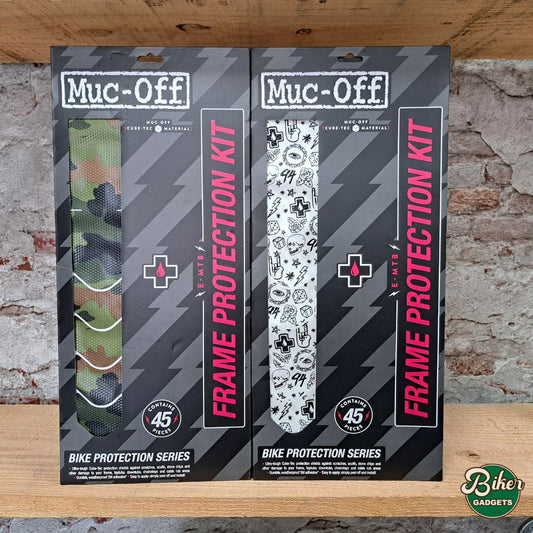 MUC-OFF Frame Protection Kit - camo en punk verpakking in de winkel
