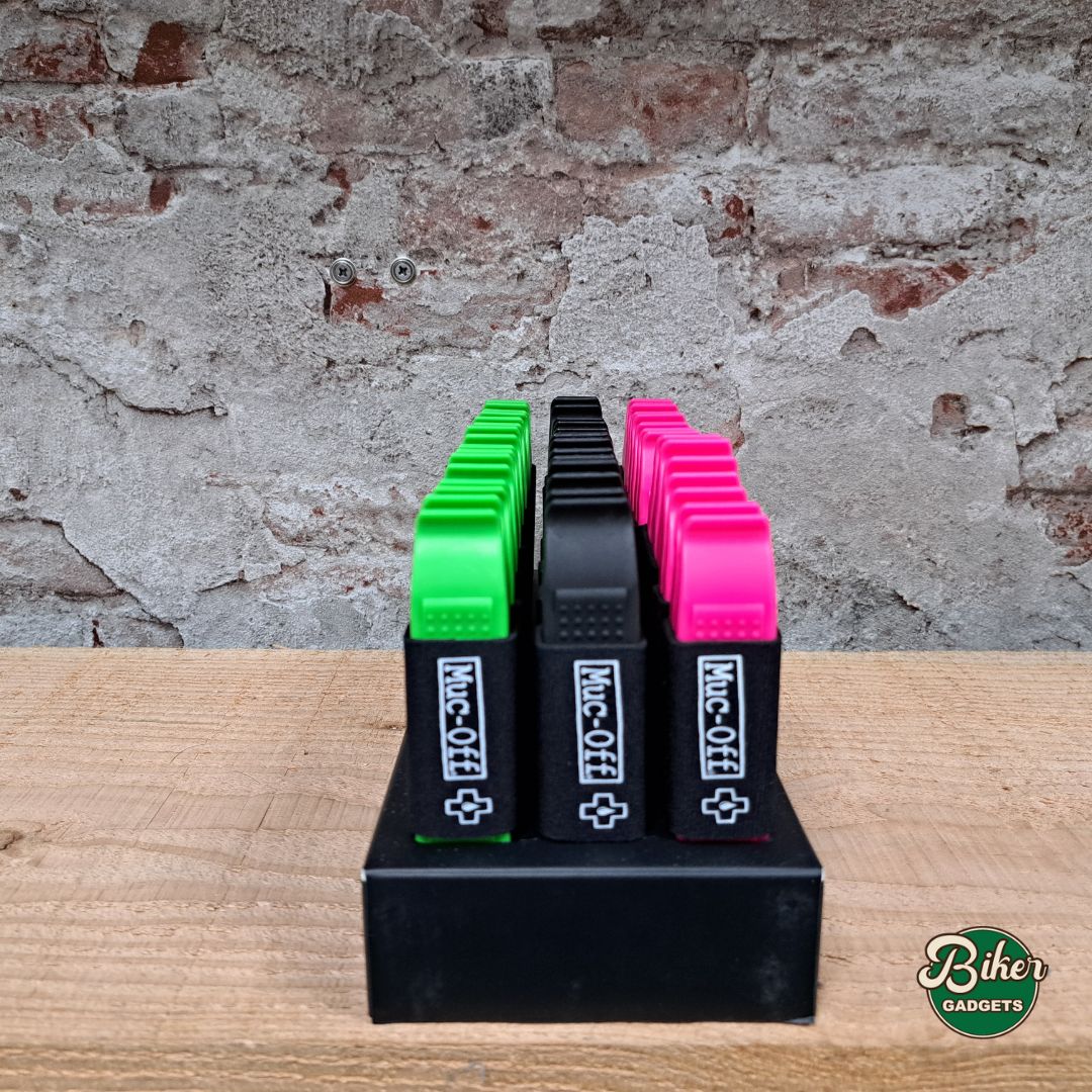 Muc-Off Rim Stix bandenlichter set display in de winkel