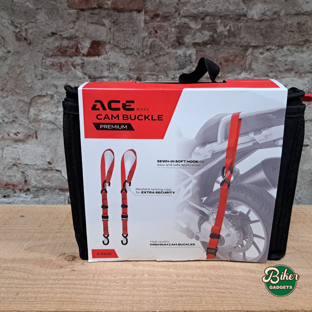 ACEBIKES Cam Buckle Premium 2-Pack in de verpakking