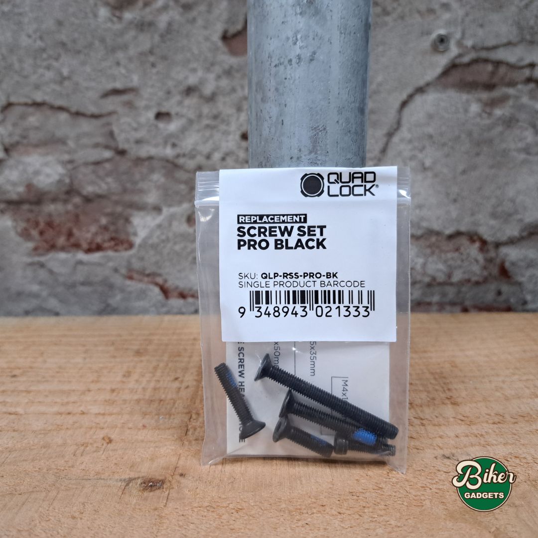 QUAD LOCK replacement screw set pro in de verpakking en in de winkel