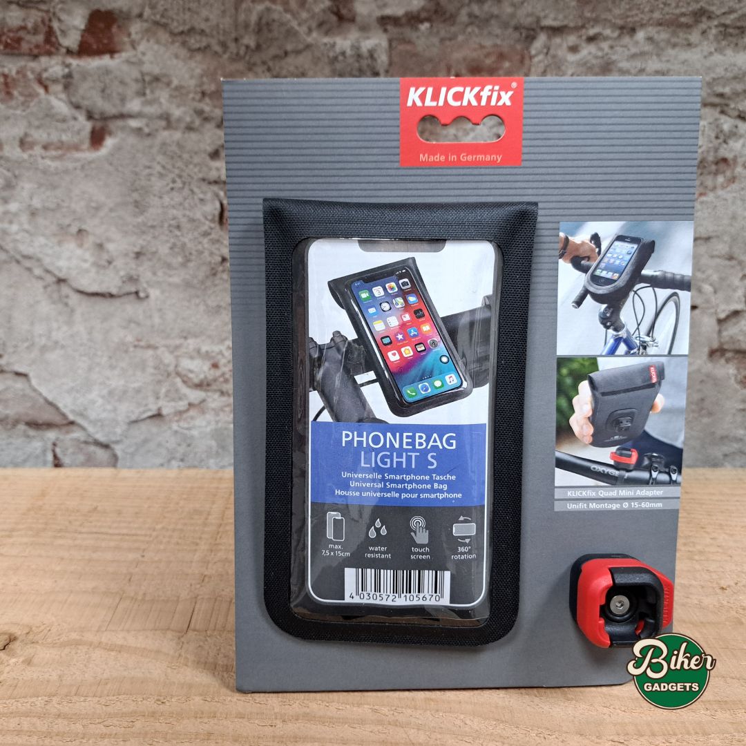 KLICKfix Phonebag Light in de verpakking
