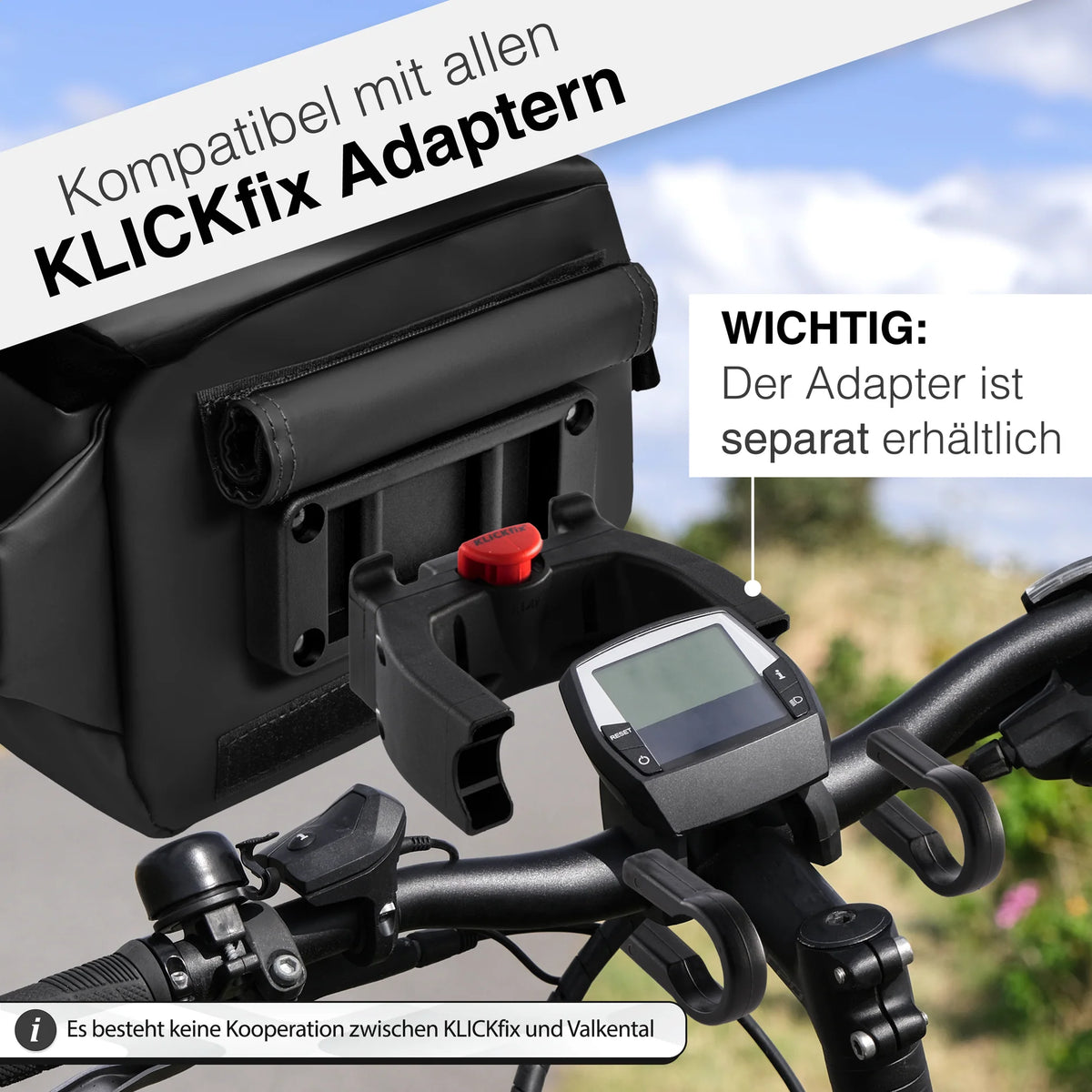 VALKENTAL 3IN1 CITY BAG klaar voor klickfix