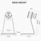 Quad Lock Desk Mount - afmetingen