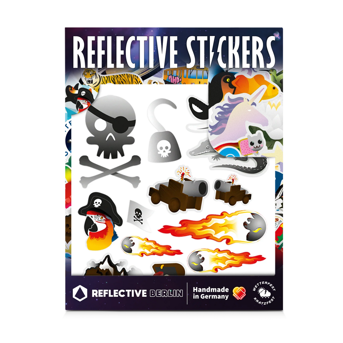 REFLECTIVE BERLIN kinderstickers medium - reflecterende fietsstickers