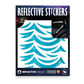 Reflective Berlin reflecterende stickers medium - waves blauw