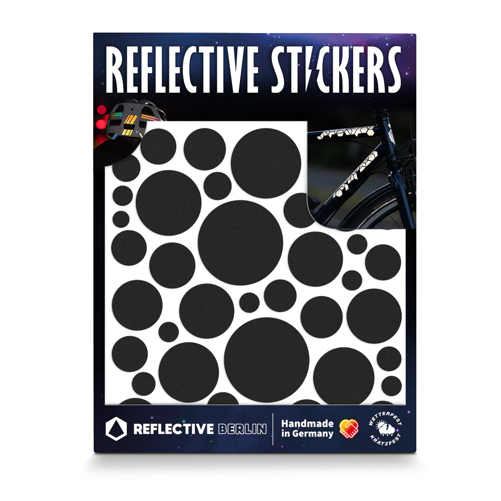 Reflective Berlin reflecterende stickers medium - cherokee zwart