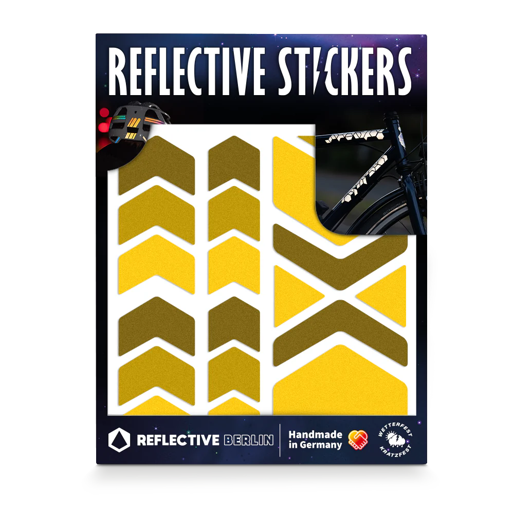 Reflective Berlin reflecterende stickers medium - chevrons honing
