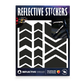 Reflective Berlin reflecterende stickers medium - chevrons zwart
