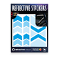 Reflective Berlin reflecterende stickers medium - chevrons blauw