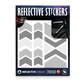 Reflective Berlin reflecterende stickers medium - chevrons grijs