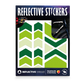 Reflective Berlin reflecterende stickers medium - chevrons groen