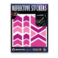 Reflective Berlin reflecterende stickers medium - chevrons roze