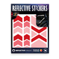 Reflective Berlin reflecterende stickers medium - chevrons rood