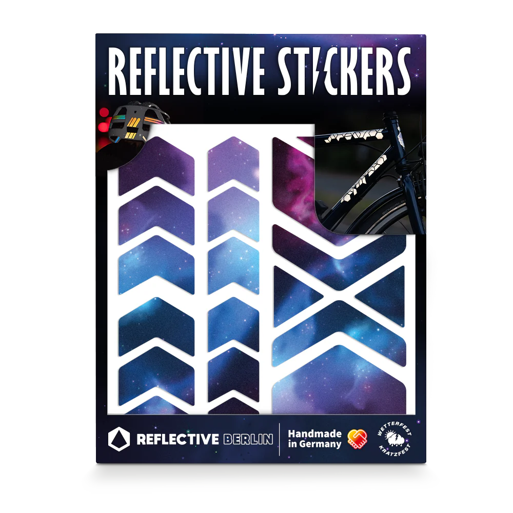 Reflective Berlin reflecterende stickers medium - chevrons space