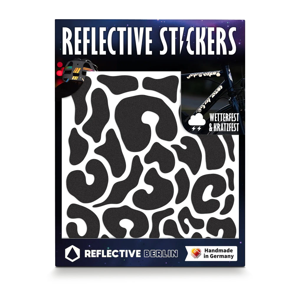 Reflective Berlin reflecterende stickers medium - pebbles zwart
