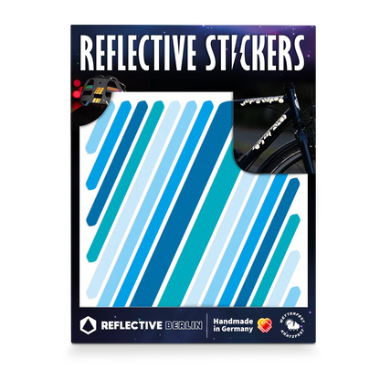Reflective Berlin reflecterende stickers medium - universal blauw