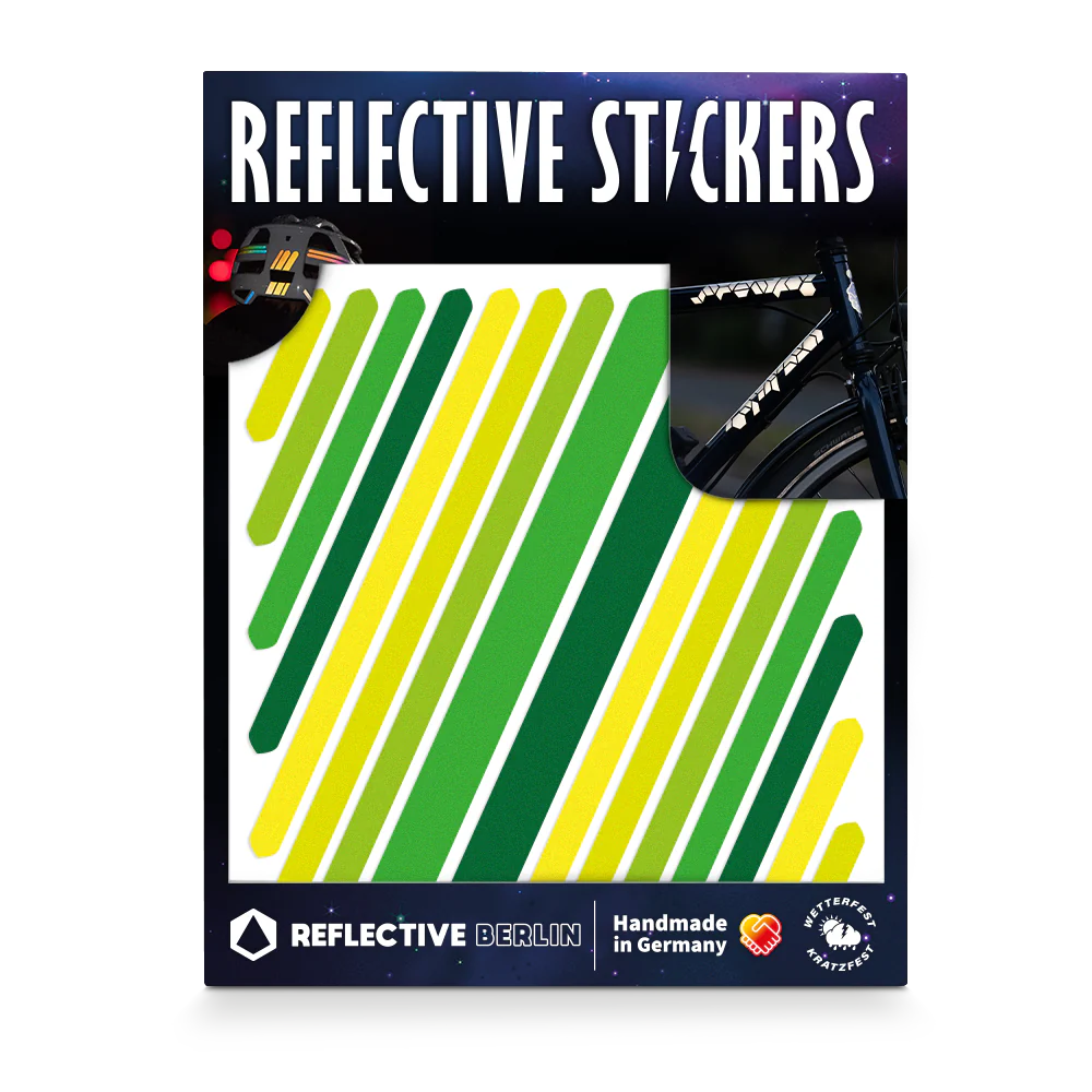 Reflective Berlin reflecterende stickers medium - universal groen