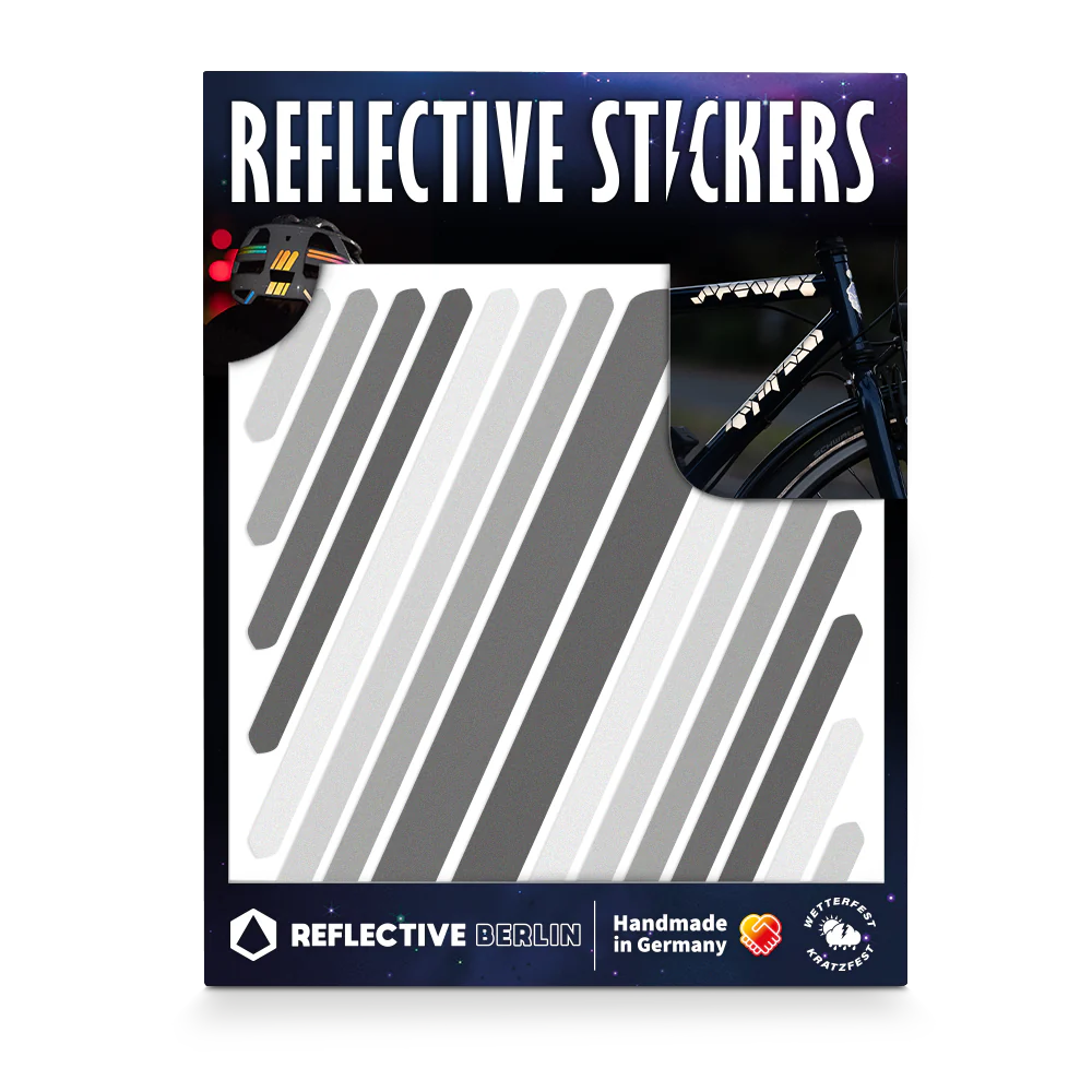 Reflective Berlin reflecterende stickers medium - universal grijs