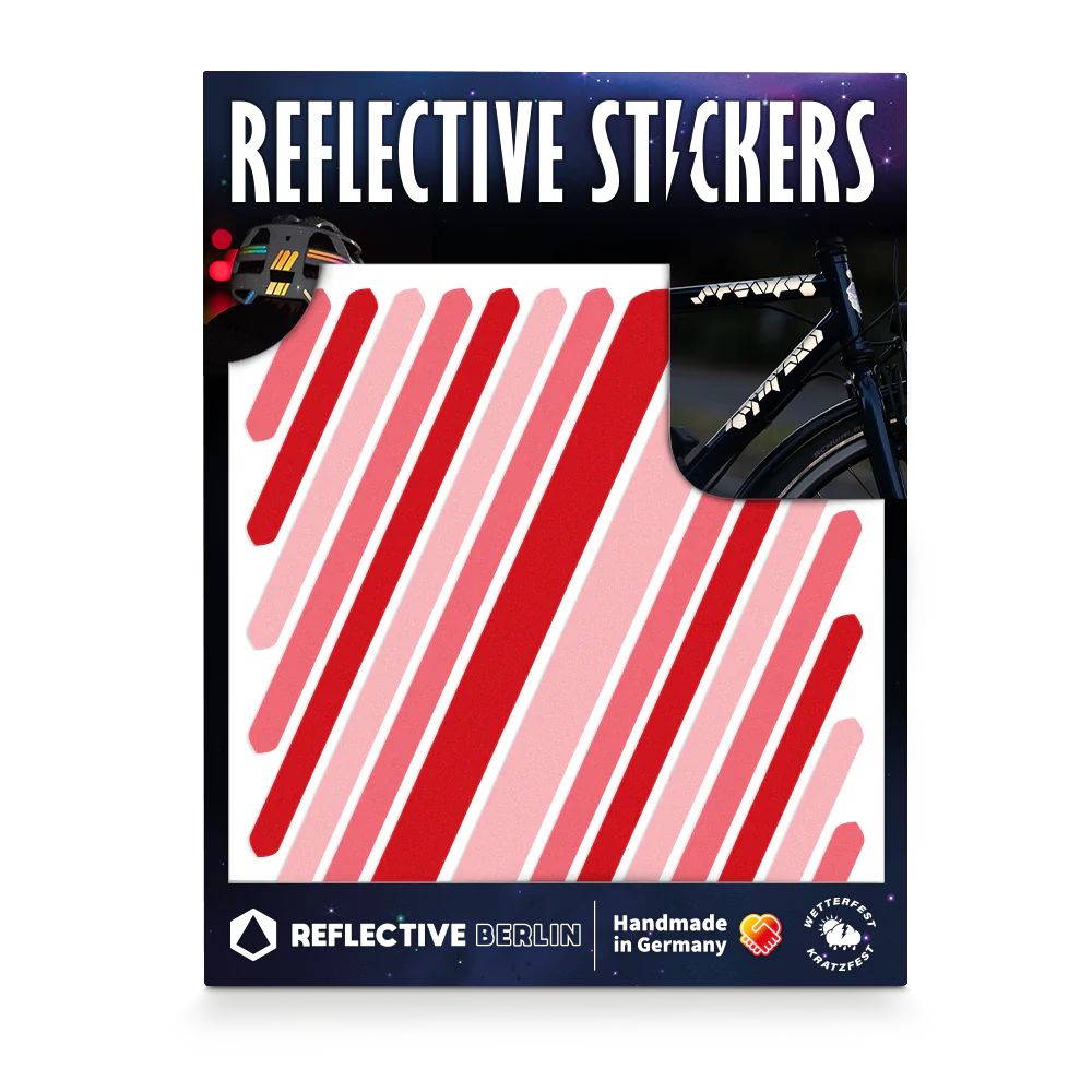 Reflective Berlin reflecterende stickers medium - universal rood