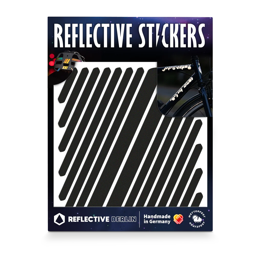 Reflective Berlin reflecterende stickers medium - universal zwart