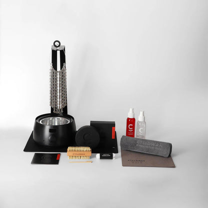CYCLOWAX Clean Chain Starter Kit inhoud – waxing heater, Pro Wax tablet, ketting, ontvetter en borstels