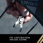Presta en Schrader ventielkern gereedschap Nutcracker multitool