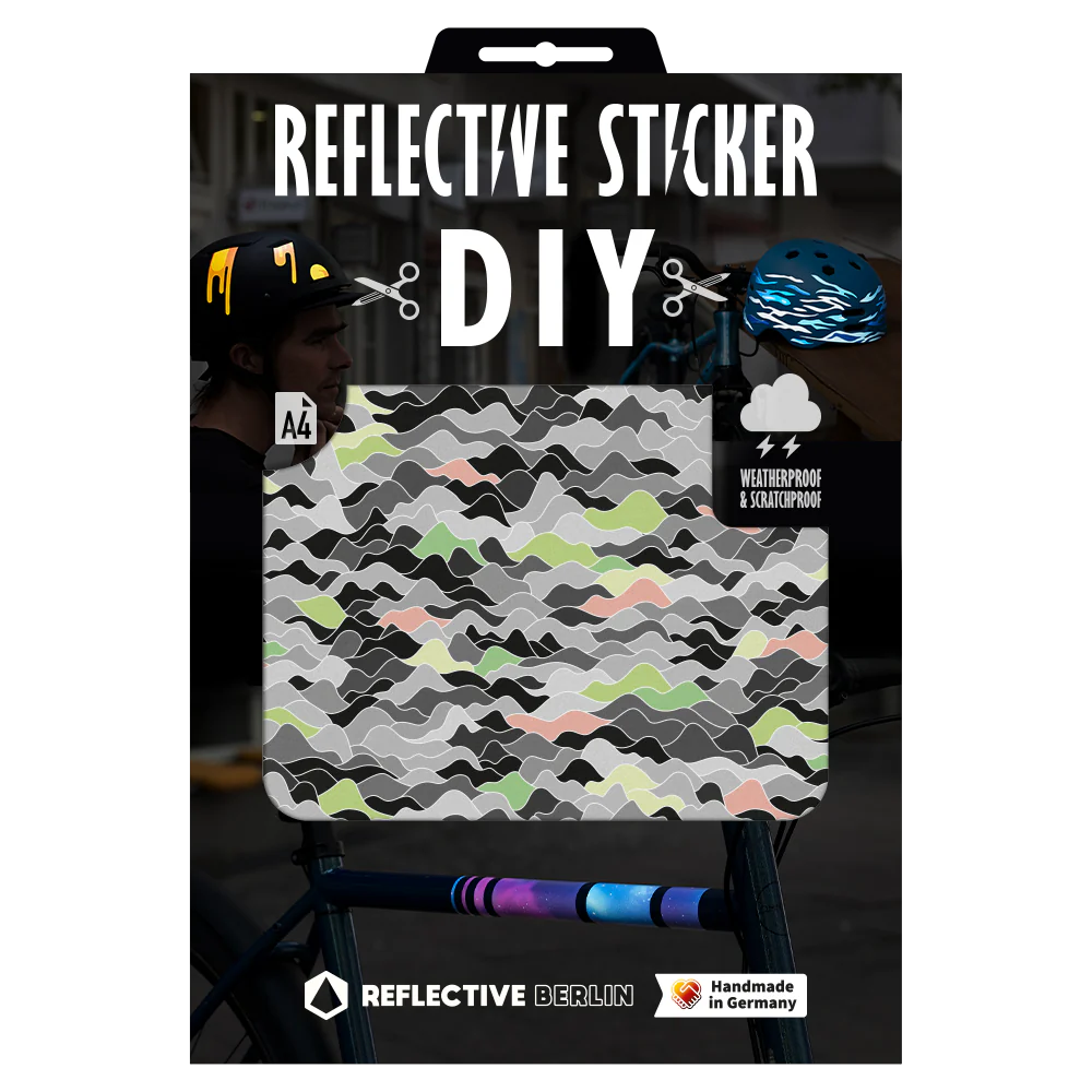 REFLECTIVE BERLIN stickers large A4 - diy fietsstickers