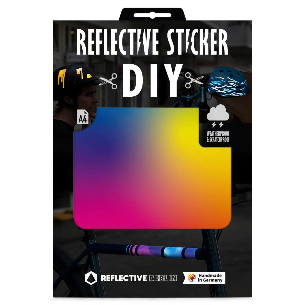 REFLECTIVE BERLIN stickers large A4 - diy fietsstickers