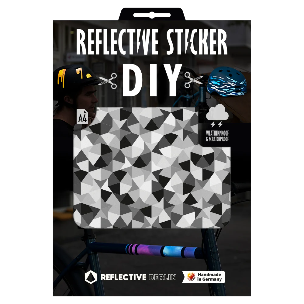 REFLECTIVE BERLIN stickers large A4 - diy fietsstickers