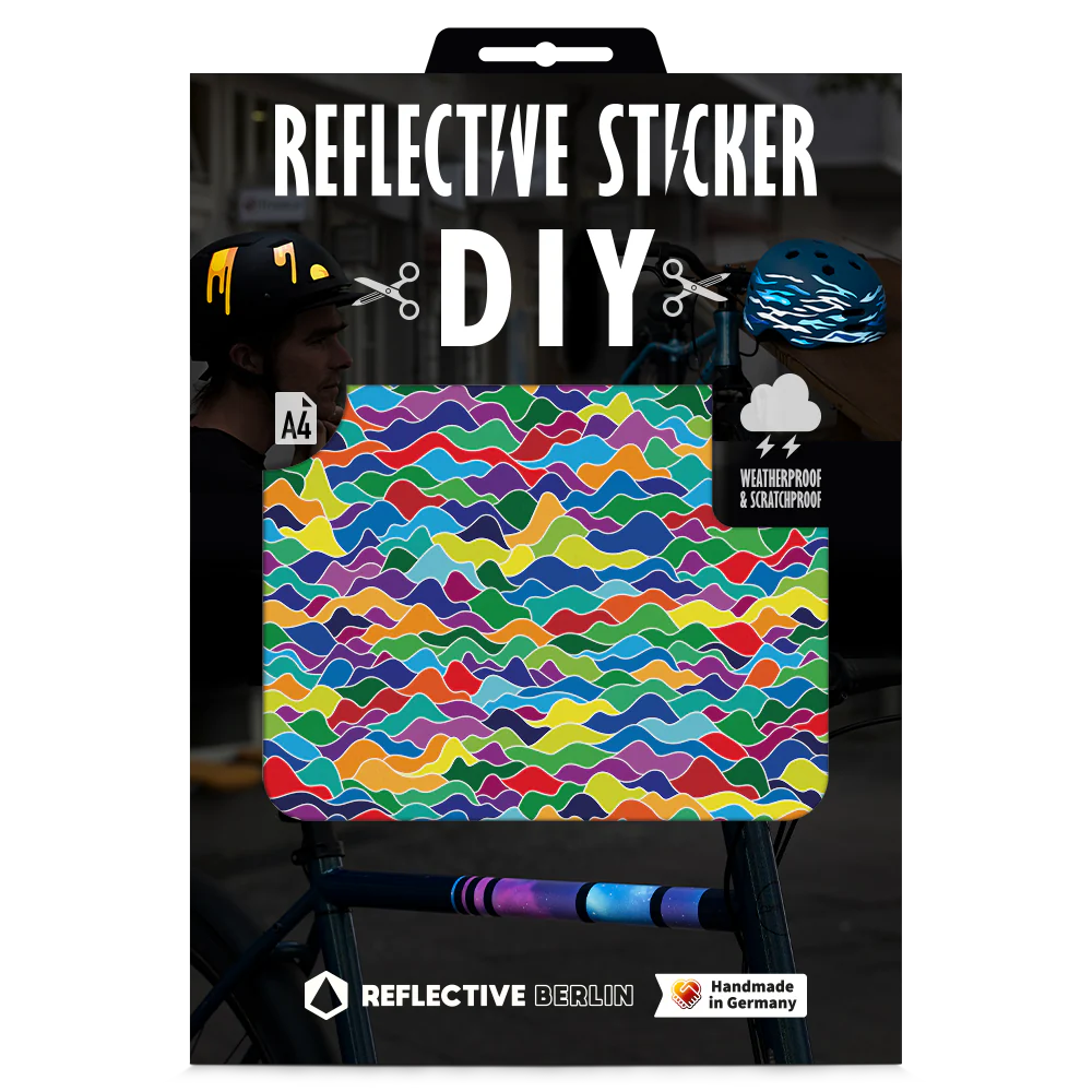 REFLECTIVE BERLIN stickers large A4 - diy fietsstickers
